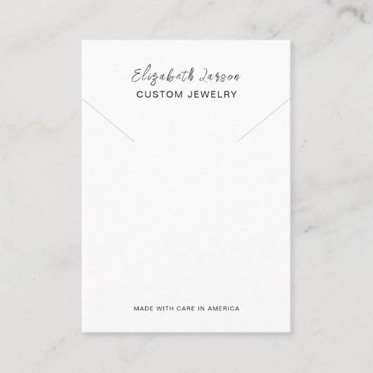 グラマーバスケカスタムロゴシックコレクションホワイト コーリングカード (正面)