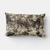 グラマーバラ金ゴールドブロンズ素朴フローラグラム ランバークッション (裏面)