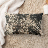 グラマーバラ金ゴールドブロンズ素朴フローラグラム ランバークッション (ブランケット)