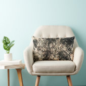 グラマーバラ金ゴールドブロンズ素朴フローラグラム ランバークッション (椅子)