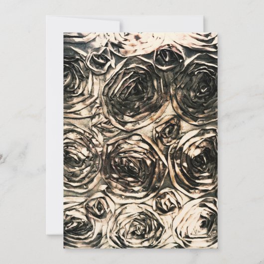 グラマーバラ金ゴールドブロンズ素朴フローラ結婚ズ 招待状 (裏面)