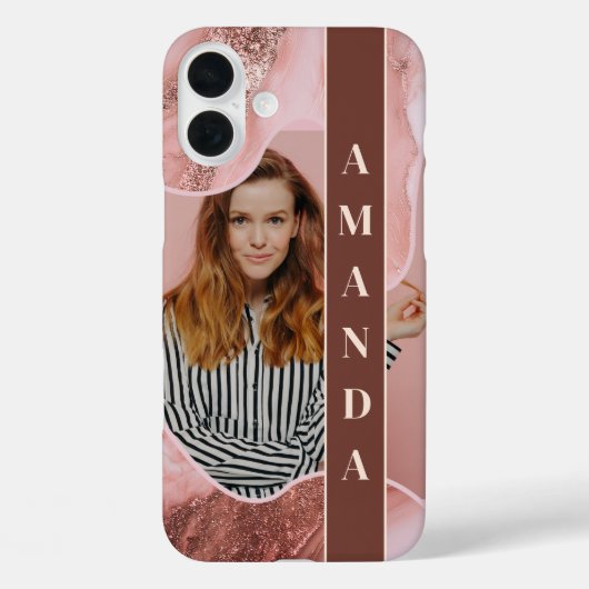 グラマーバラ金ゴールドマーブルシャイン写真 Case-Mate iPhoneケース (裏面)
