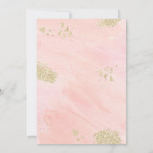 グラマーパーティーピンク金ゴールドスパ誕生日 招待状 (裏面)