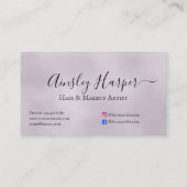 グラマーパープル金ゴールドグリッター大理石グラデーション 名刺 (裏面)