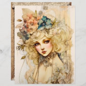 グラマービクトリアンスクラップブック紙 (正面/裏面)