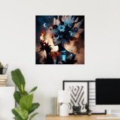 グラマーファッションラグジュアリーファンタジー童話の写真 ポスター (ホームオフィス)