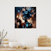 グラマーファッションラグジュアリーファンタジー童話の写真 ポスター (キッチン)