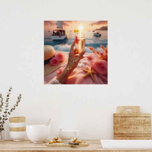 グラマーファッション高級ライフスタイル写真 ポスター (キッチン)