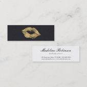 グラマーフェイク金ゴールドグリッターキスレザー スキニー名刺 (正面/裏面)