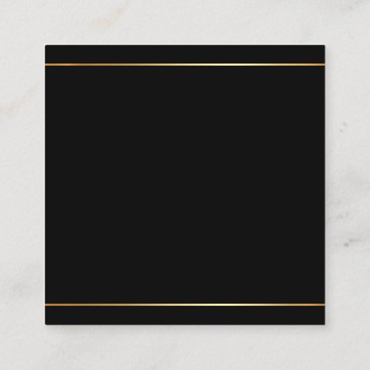 グラマーブ人気があるラックと金ゴールドのエレガントテンプレート スクエア名刺 (裏面)