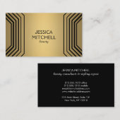 グラマーモダンイン金ゴールド美しい、メイクアップ、ブティック 名刺 (正面/裏面)