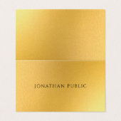 グラマーモダンエレガントフェイク金ゴールドテンプレート保険料 名刺 (外部フラット)