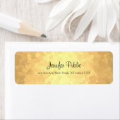 グラマーモダンエレガント金ゴールドハンドスクリプト文字 ラベル (インサイチュ)