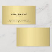 グラマーモダンエレガント金ゴールドルックプロフェッショナルシック 名刺 (正面/裏面)