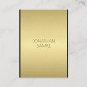 グラマーモダンクエレガントブラック金ゴールドエリートエステティック 名刺 (正面)