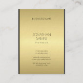 グラマーモダンクエレガントブラック金ゴールドエリートエステティック 名刺 (裏面)