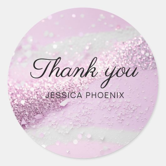 グラマーモダングリッタークラシックラウンドステッカー ラウンドシール (正面)