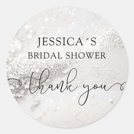 グラマーモダングリッタークラシックラウンドステッカー ラウンドシール (正面)