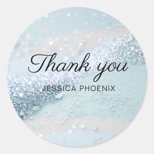 グラマーモダングリッタークラシックラウンドステッカー ラウンドシール (正面)