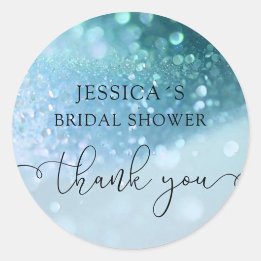 グラマーモダングリッタークラシックラウンドステッカー ラウンドシール (正面)