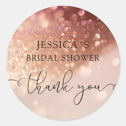 グラマーモダングリッタークラシックラウンドステッカー ラウンドシール (正面)