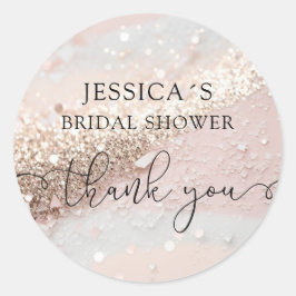 グラマーモダングリッタークラシックラウンドステッカー ラウンドシール