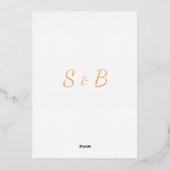 グラマーモダンゴールドフォイル結婚式招待状 箔招待状 (裏面)