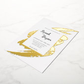 グラマーモダンゴールドフォイル結婚式招待状 箔招待状 (回転した状態)
