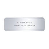 グラマーモダンシルバークリエイティブ差出人住所 ラベル (正面)