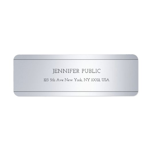 グラマーモダンシルバークリエイティブ差出人住所 ラベル (正面)