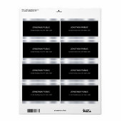グラマーモダンブラック銀エレガントテンプレート ラベル (フルシート)