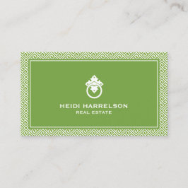 グラマーモダン不動産仲介業者エステート実在グリーン 名刺