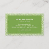 グラマーモダン不動産仲介業者エステート実在グリーン 名刺 (裏面)
