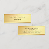 グラマーモダン金ゴールドシンプルトレンディーテンプレート スキニー名刺 (正面/裏面)