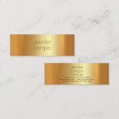 グラマーモダン金ゴールド美しい平野トレンド スキニー名刺 (正面/裏面)