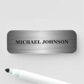 グラマーモダン・シルバーパーソナライズされた 名札 (インサイチュ)