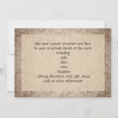 グラマーモチャエレガントダマスクカップケーキデザイン 招待状 (裏面)