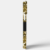 グラマーモノグラムのキラメタリック金ゴールド Case-Mate iPhoneケース (裏面 / 右)
