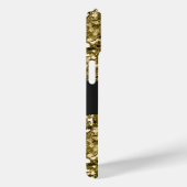 グラマーモノグラムのキラメタリック金ゴールド Case-Mate iPhoneケース (裏面 / 右)