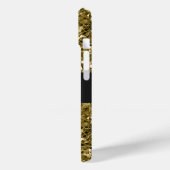 グラマーモノグラムのキラメタリック金ゴールド Case-Mate iPhoneケース (裏面 / 左)