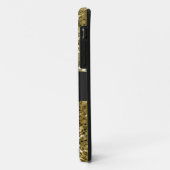 グラマーモノグラムのキラメタリック金ゴールド Case-Mate iPhoneケース (裏面/左)