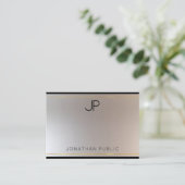 グラマーモノグラモダンム金ゴールド銀テンプレート 名刺 (スタンド正面)