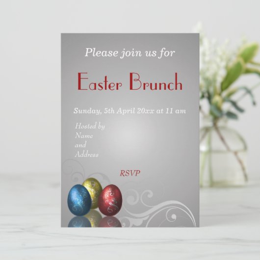 グラマールイースターエッグ – イースターブランチ招待状 招待状 (スタンド正面)