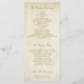 グラマーヴィンテージ金ゴールド紙吹雪結婚式 プログラム (裏面)