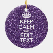 グラマー保パープラパーソナライズされたム セラミックオーナメント (裏面)