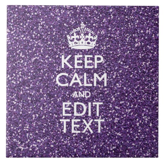 グラマー保パープラパーソナライズされたム タイル (正面)