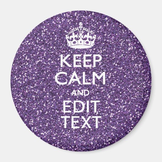 グラマー保パープラパーソナライズされたム マグネット (正面)