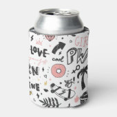 グラマー唇：ファッションシームレスなパターン。 缶クーラー (缶正面)