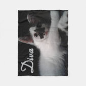 グラマー子猫 フリースブランケット (正面)