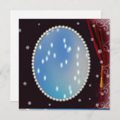 グラマー真珠クリスマスカーパーソナライズされたド シーズンカード (正面/裏面)